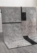 Block Black - Light Grey Rug