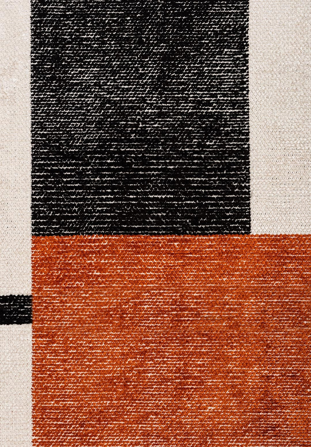 Block Black - Rust Rug