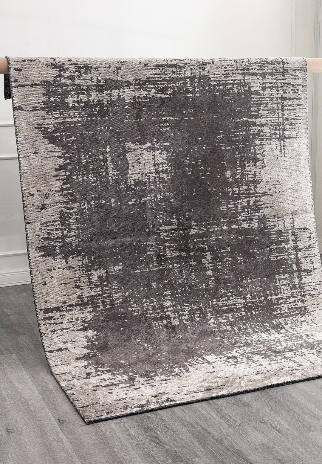 Fog Charcoal - Cream Rug