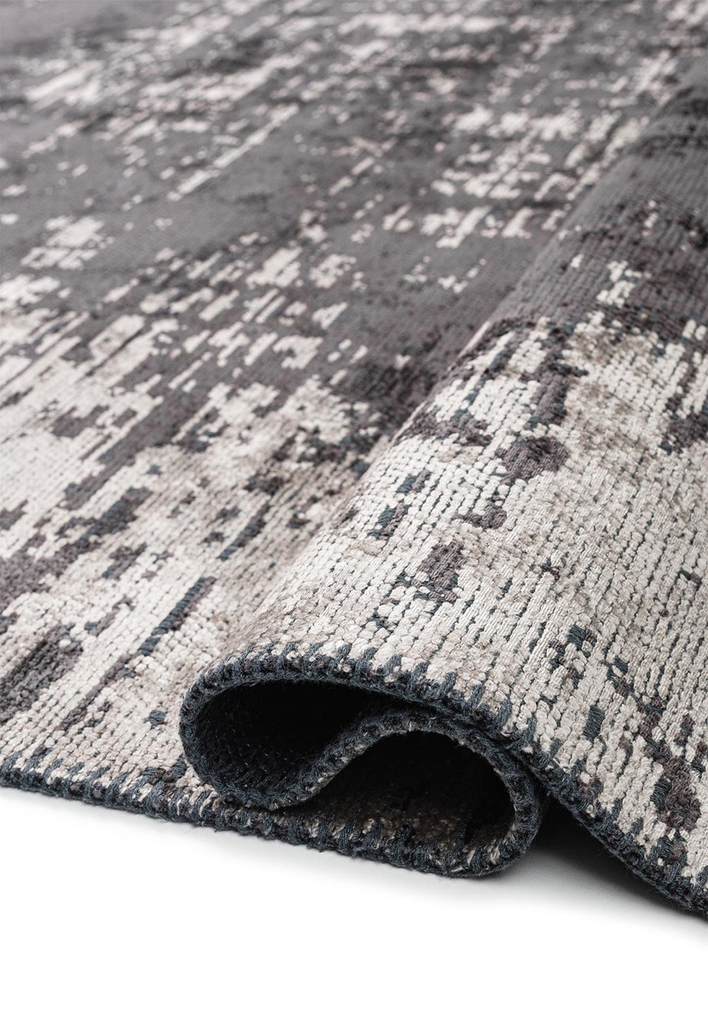 Fog Charcoal - Cream Rug