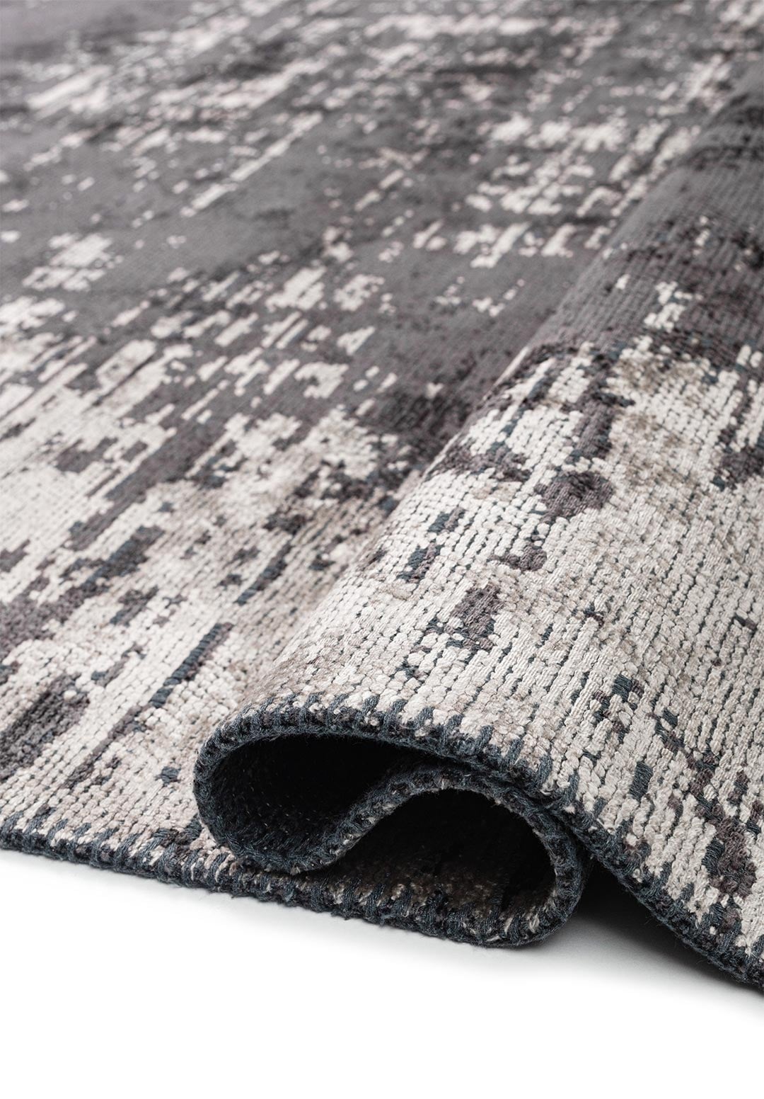 Fog Charcoal - Cream Rug