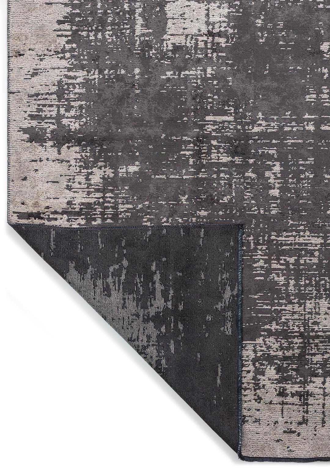 Fog Charcoal - Cream Rug