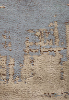 Fog Blue - Beige Rug