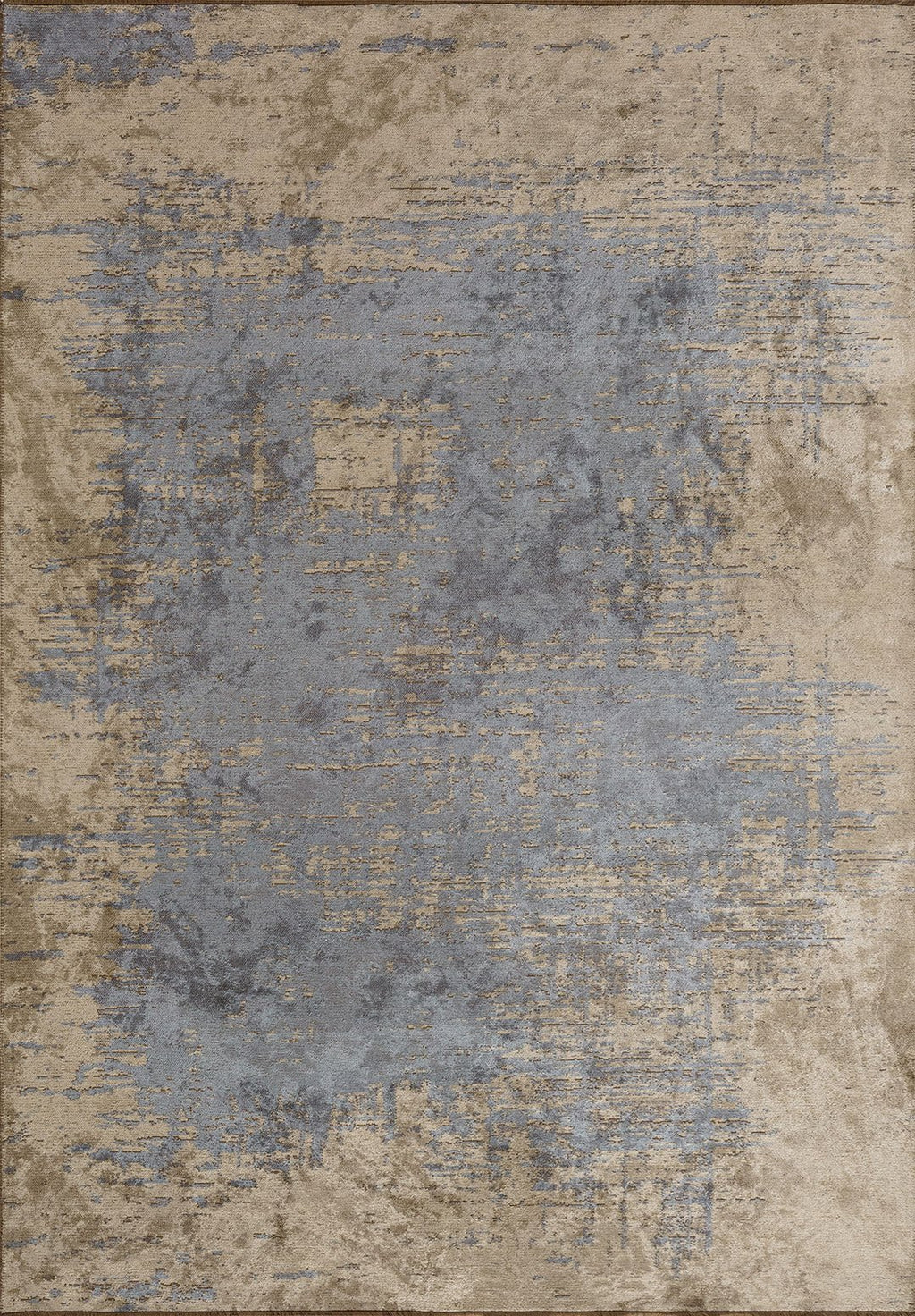 Fog Blue - Beige Rug