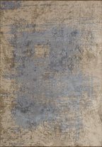Fog Blue - Beige Rug
