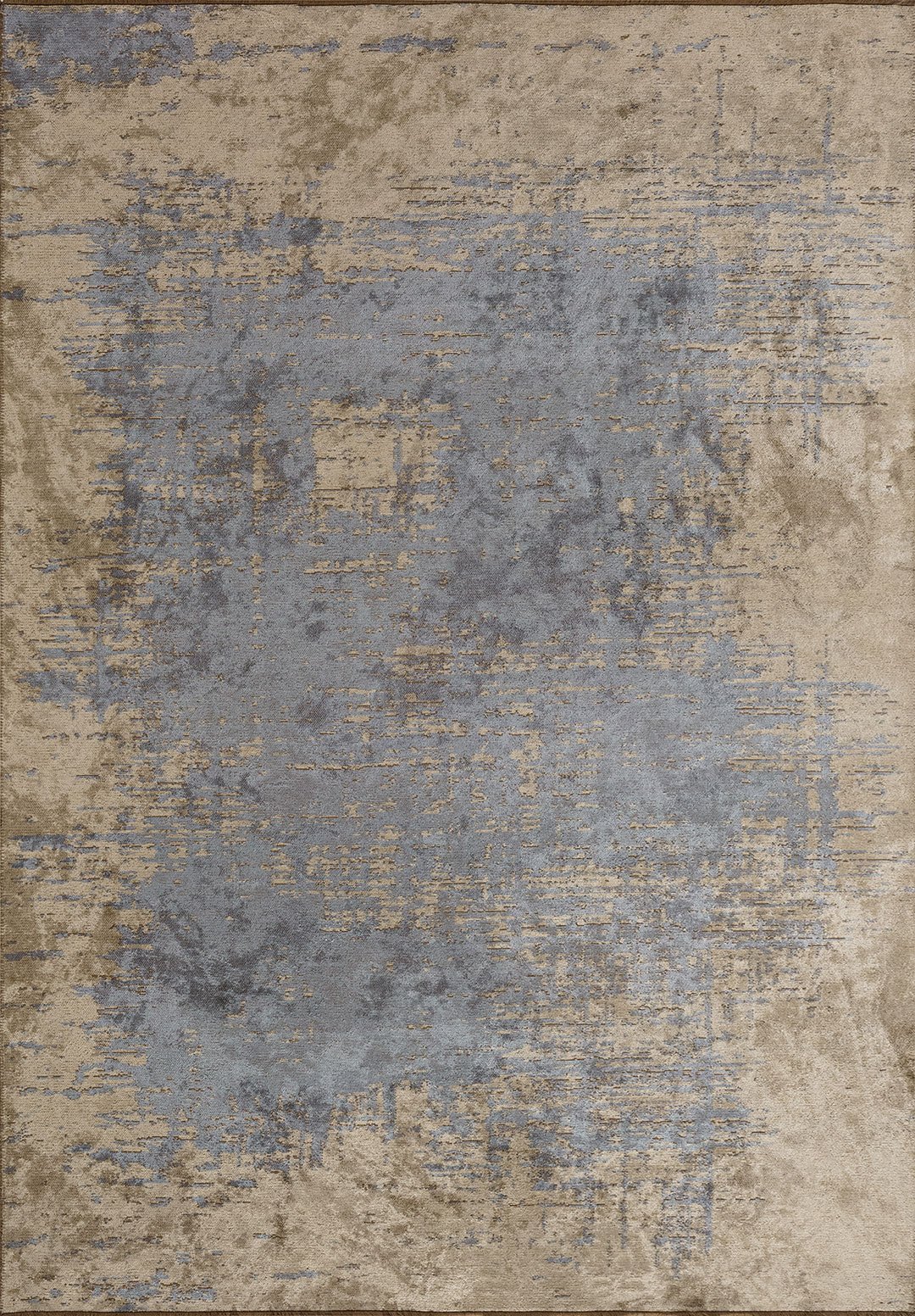 Fog Blue - Beige Rug