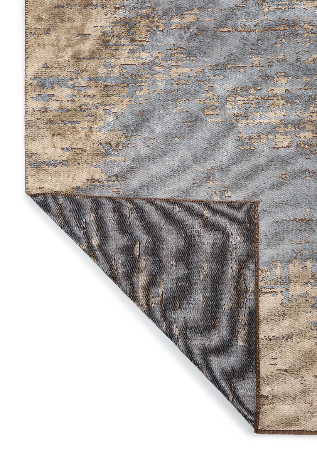 Fog Blue - Beige Rug