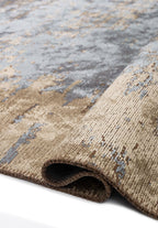 Fog Blue - Beige Rug