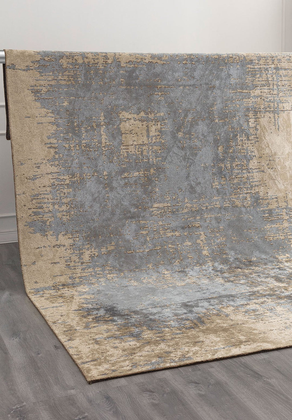 Fog Blue - Beige Rug