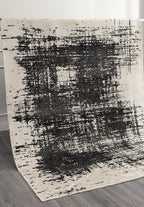 Fog Black - Ecru Rug