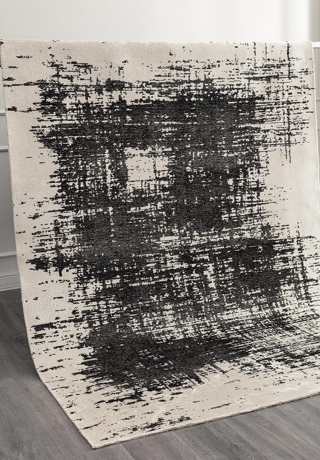 Fog Black - Ecru Rug