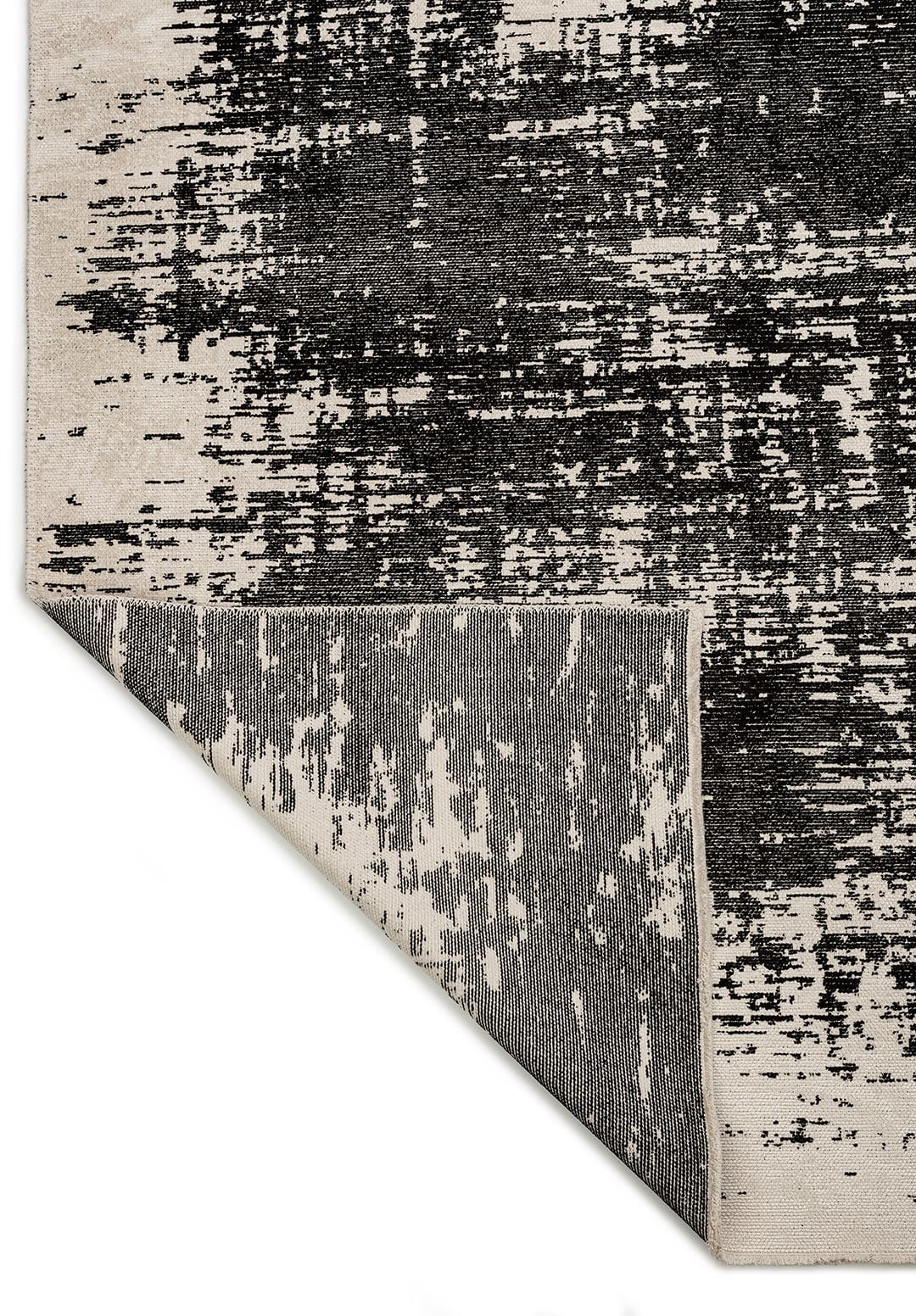 Fog Black - Ecru Rug