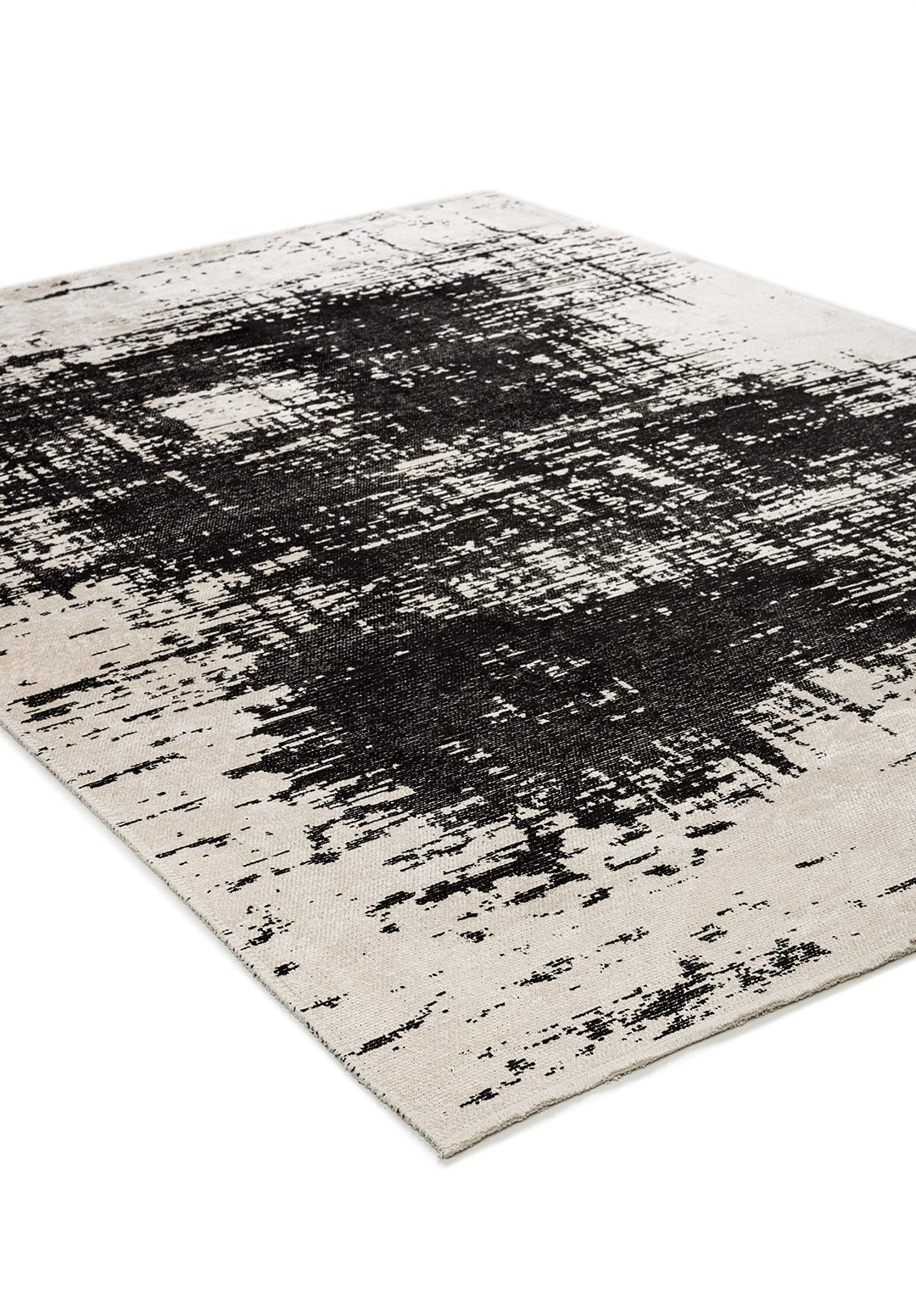 Fog Black - Ecru Rug