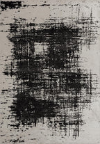 Fog Black - Ecru Rug