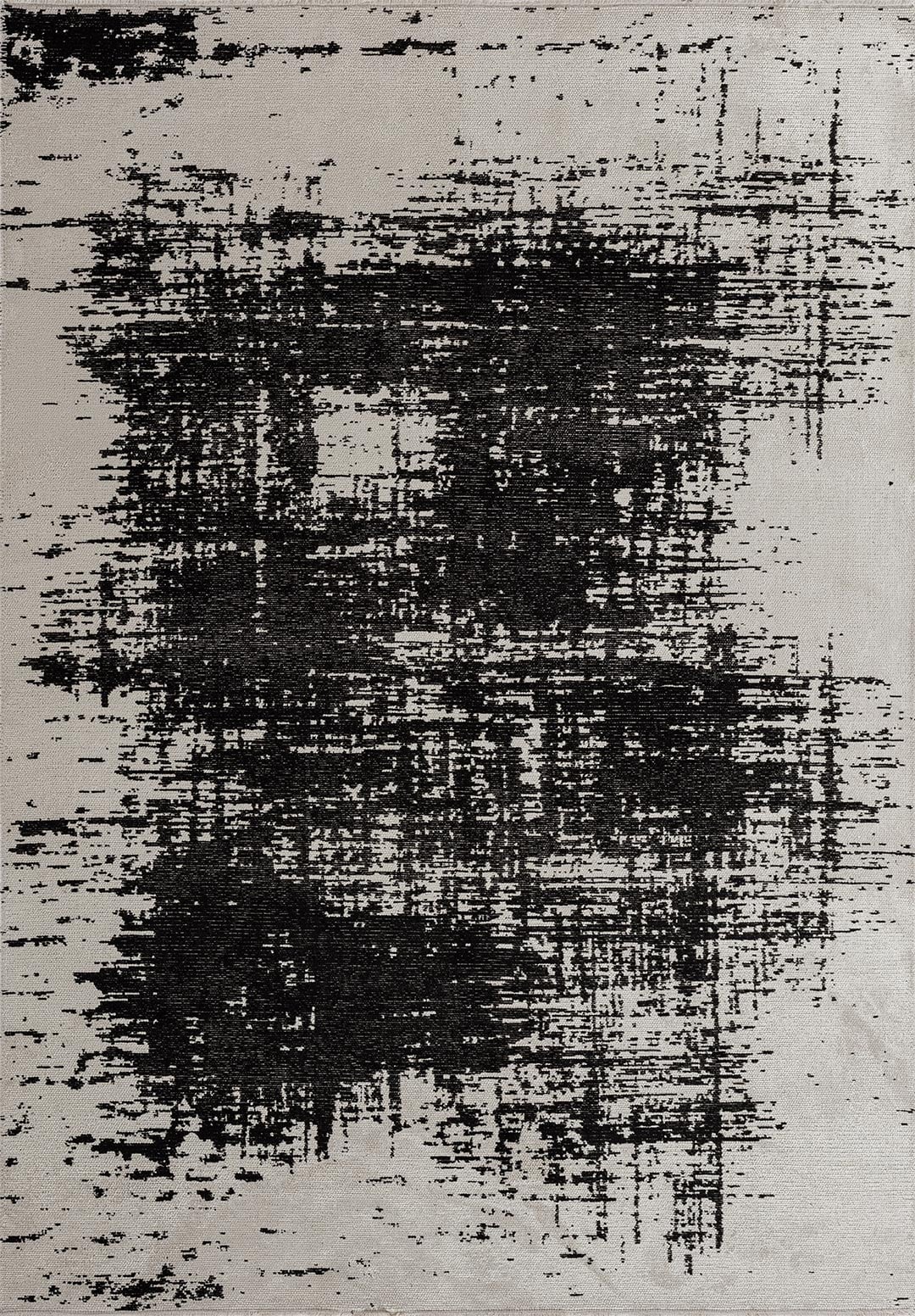 Fog Black - Ecru Rug
