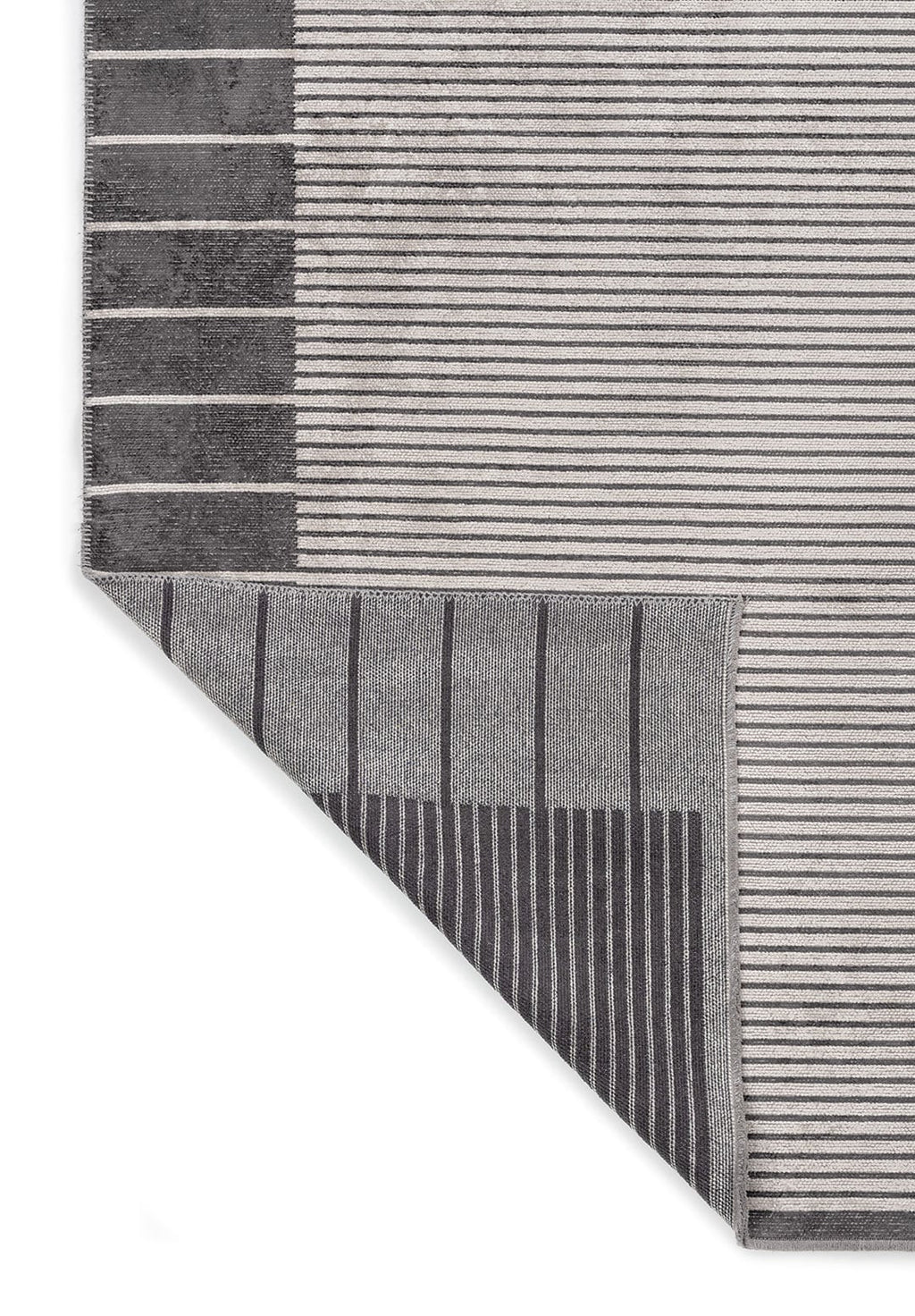 Stria Light Cream - Charcoal Rug