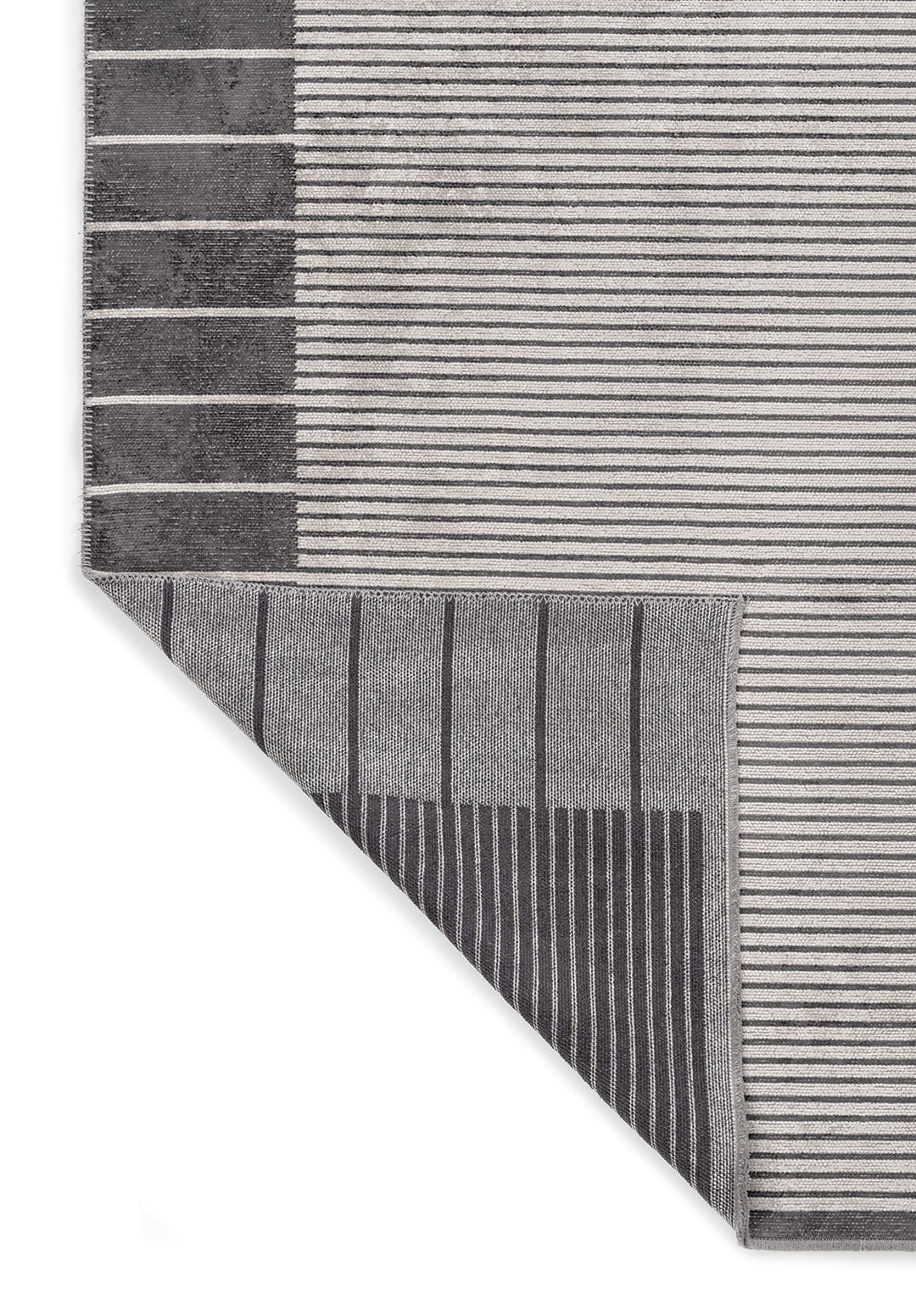 Stria Light Cream - Charcoal Rug