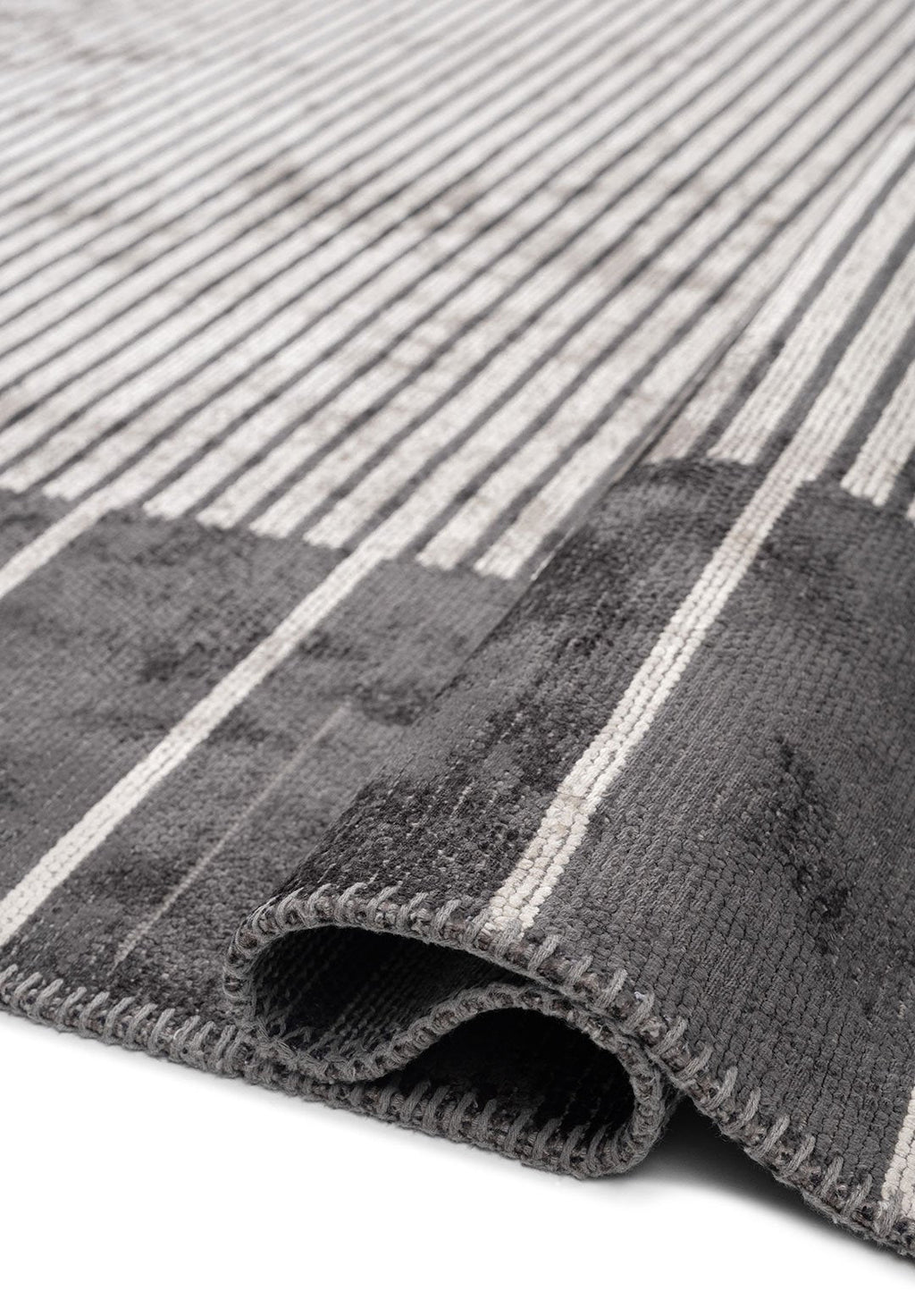 Stria Light Cream - Charcoal Rug