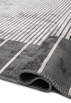 Stria Light Cream - Charcoal Rug