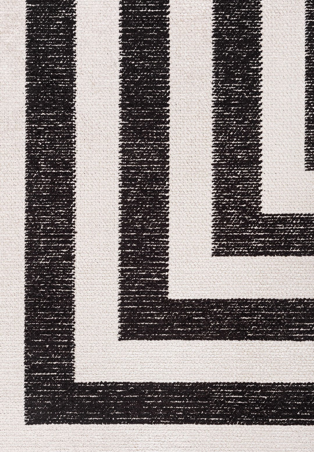 Enigma Black - Ecru Rug
