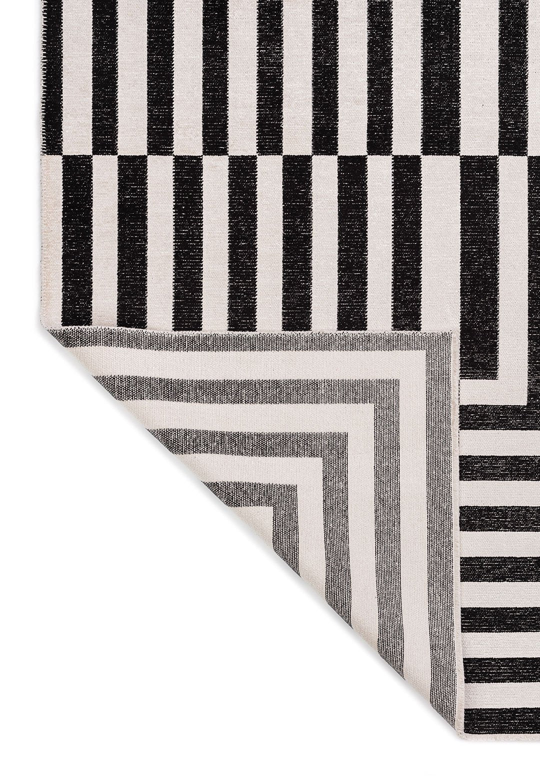 Enigma Black - Ecru Rug