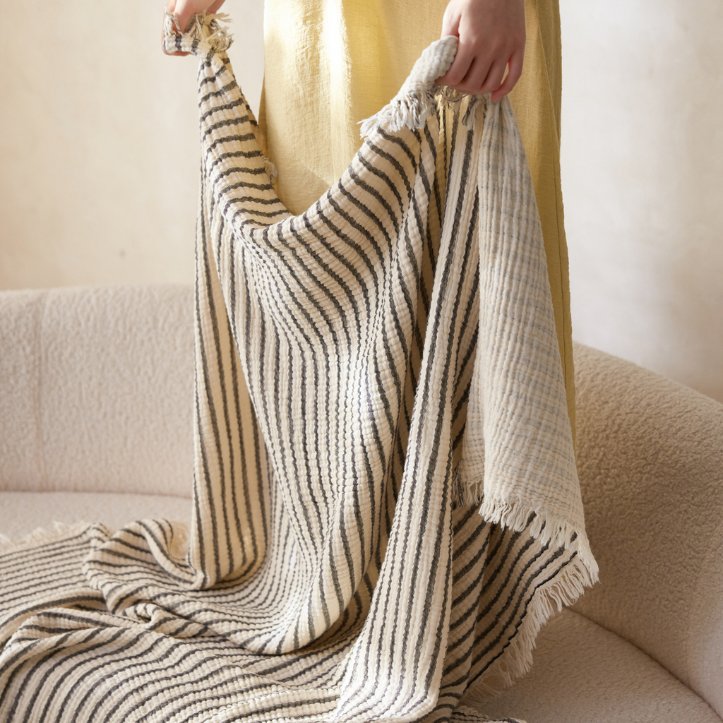 Woven Stripe Throw Blanket