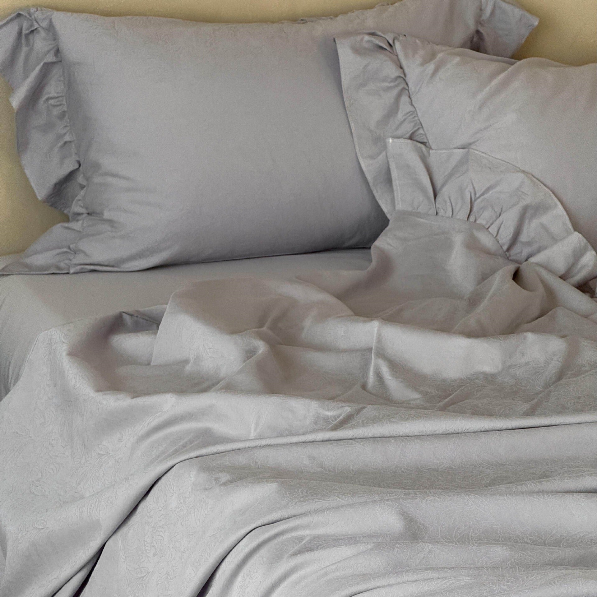Parisian Misty Ruffle Bedding Set
