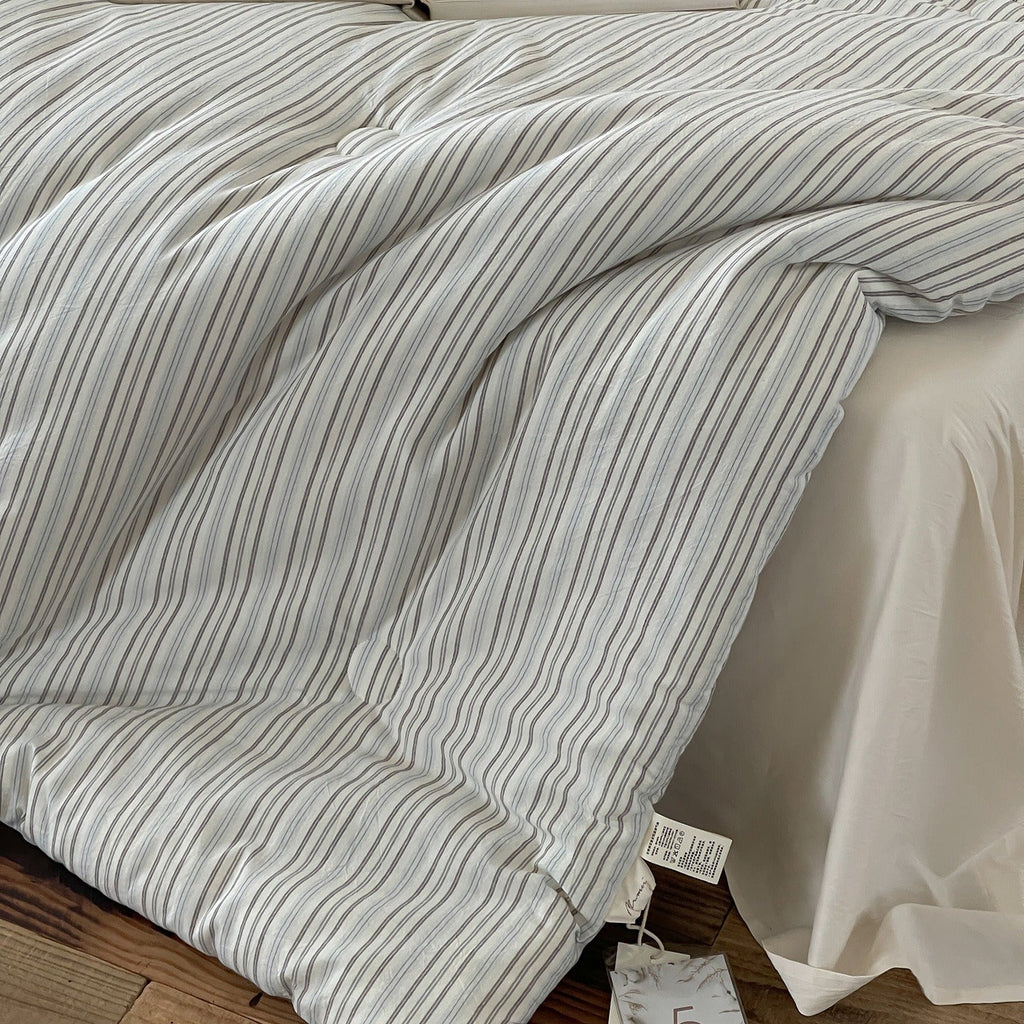 Coastal Stripe Summer Quilted Blanket