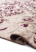 Eloria Dark Damson - Light Cream Rug