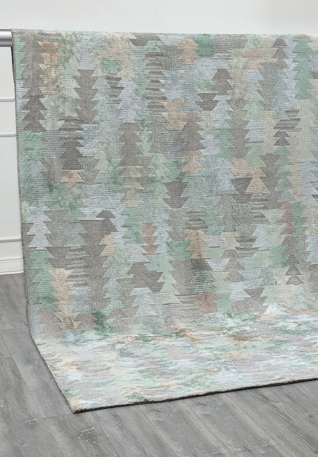 Clan River Green - Ice Blue Rug