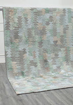 Clan River Green - Ice Blue Rug