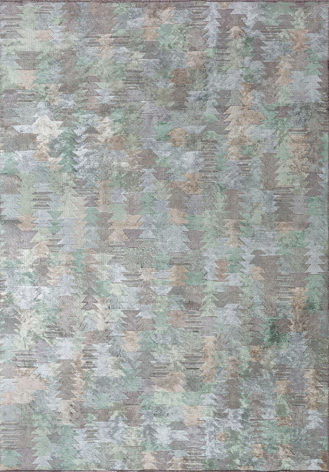Clan River Green - Ice Blue Rug