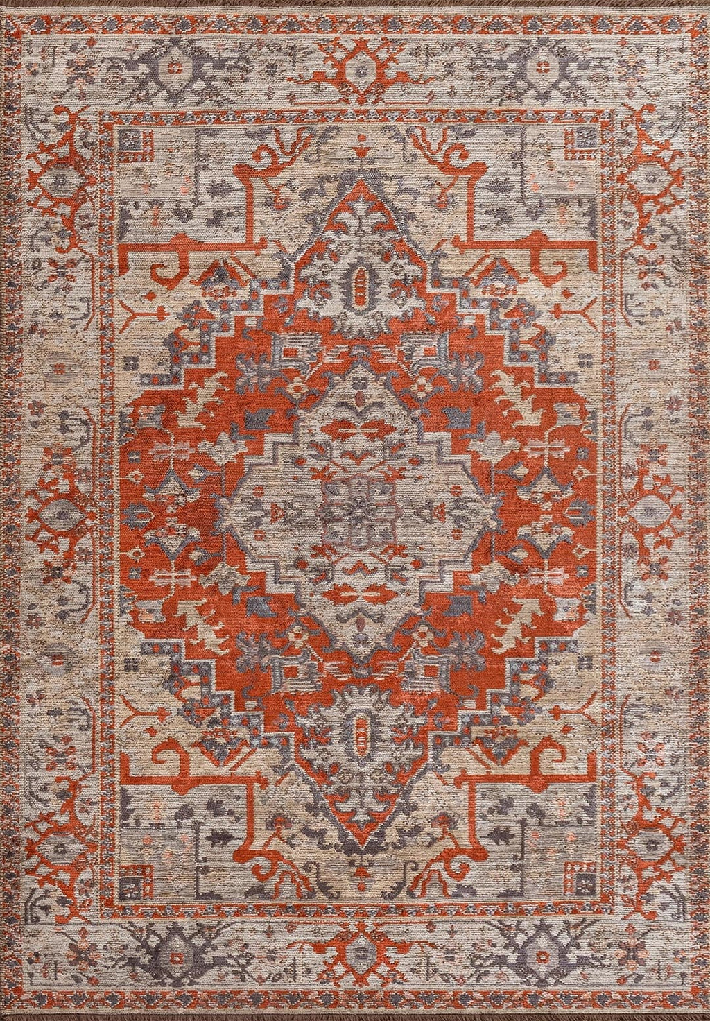 Alcasar Beige - Dark Terra Rug
