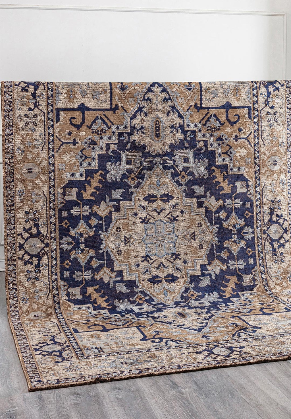 Alcasar Beige - Blue Rug