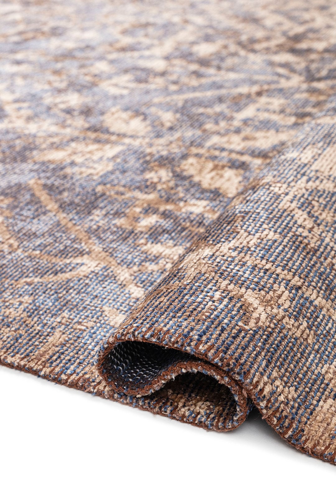 Fable Navy Blue - Beige Rug