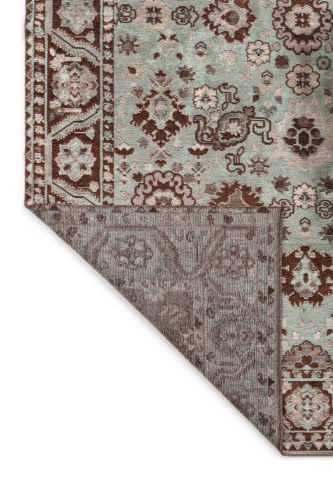 Evangeline River Green - Dark Brown Rug