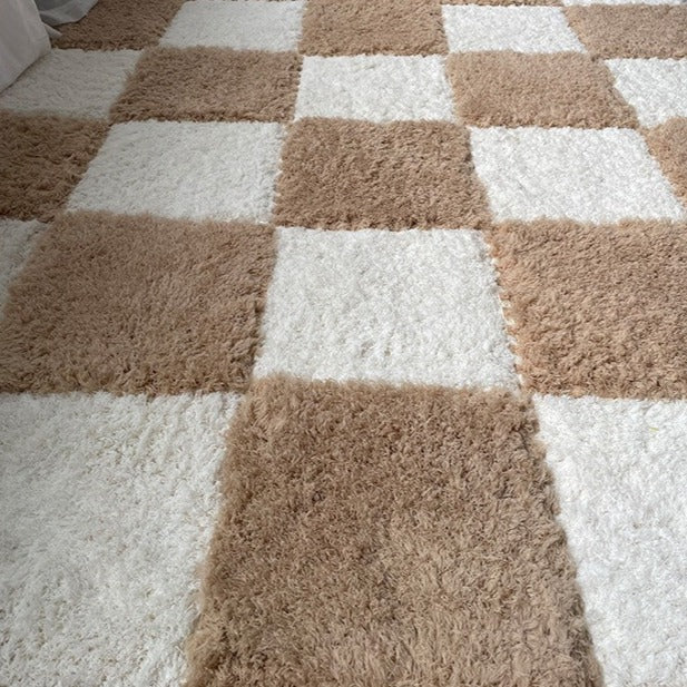 Fluffy Puzzle Tile Set - Teddy Cream