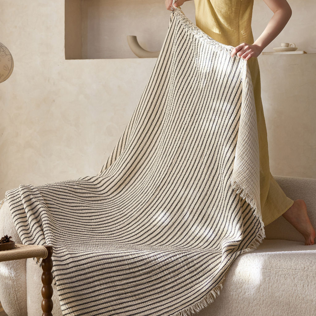 Woven Stripe Throw Blanket