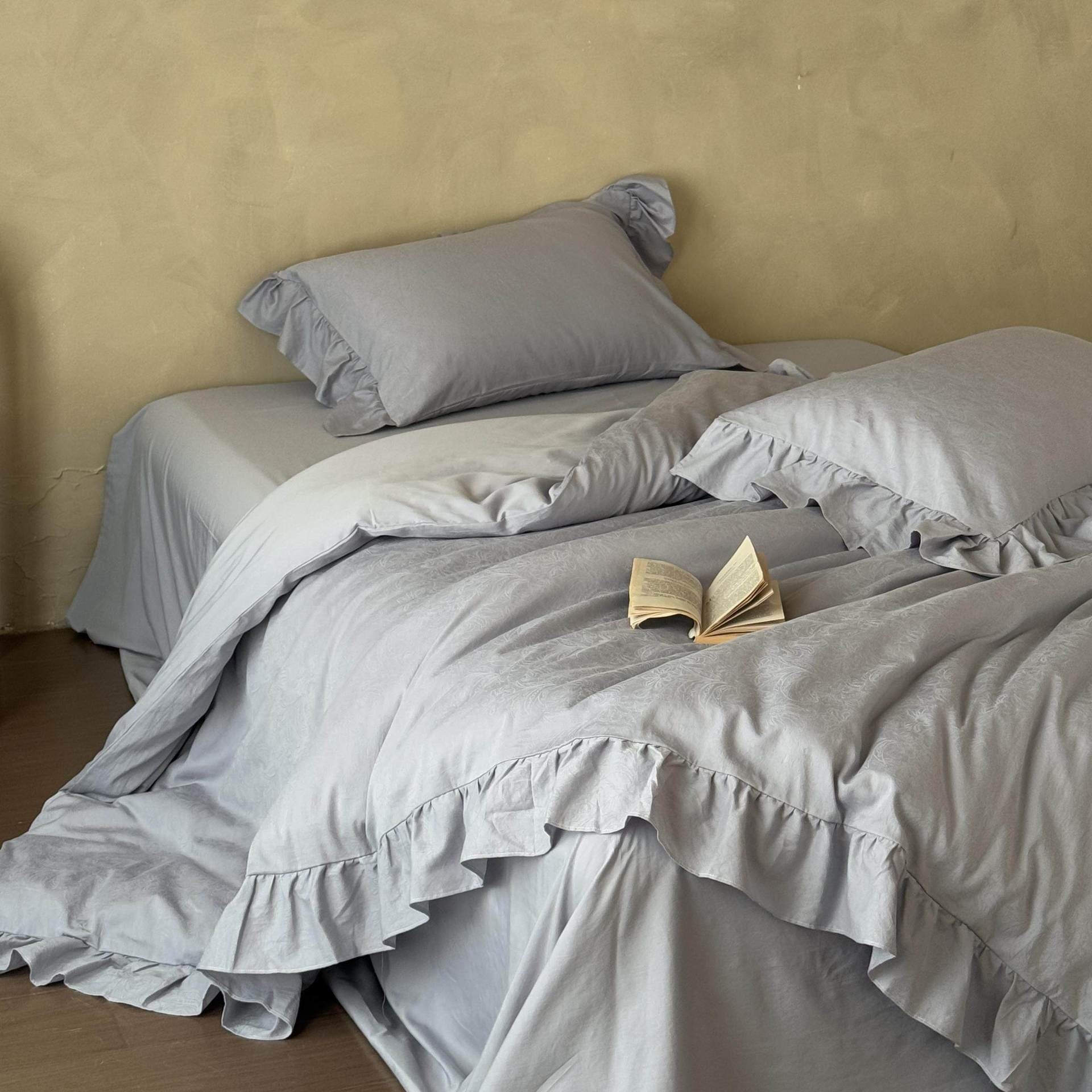 Parisian Misty Ruffle Bedding Set