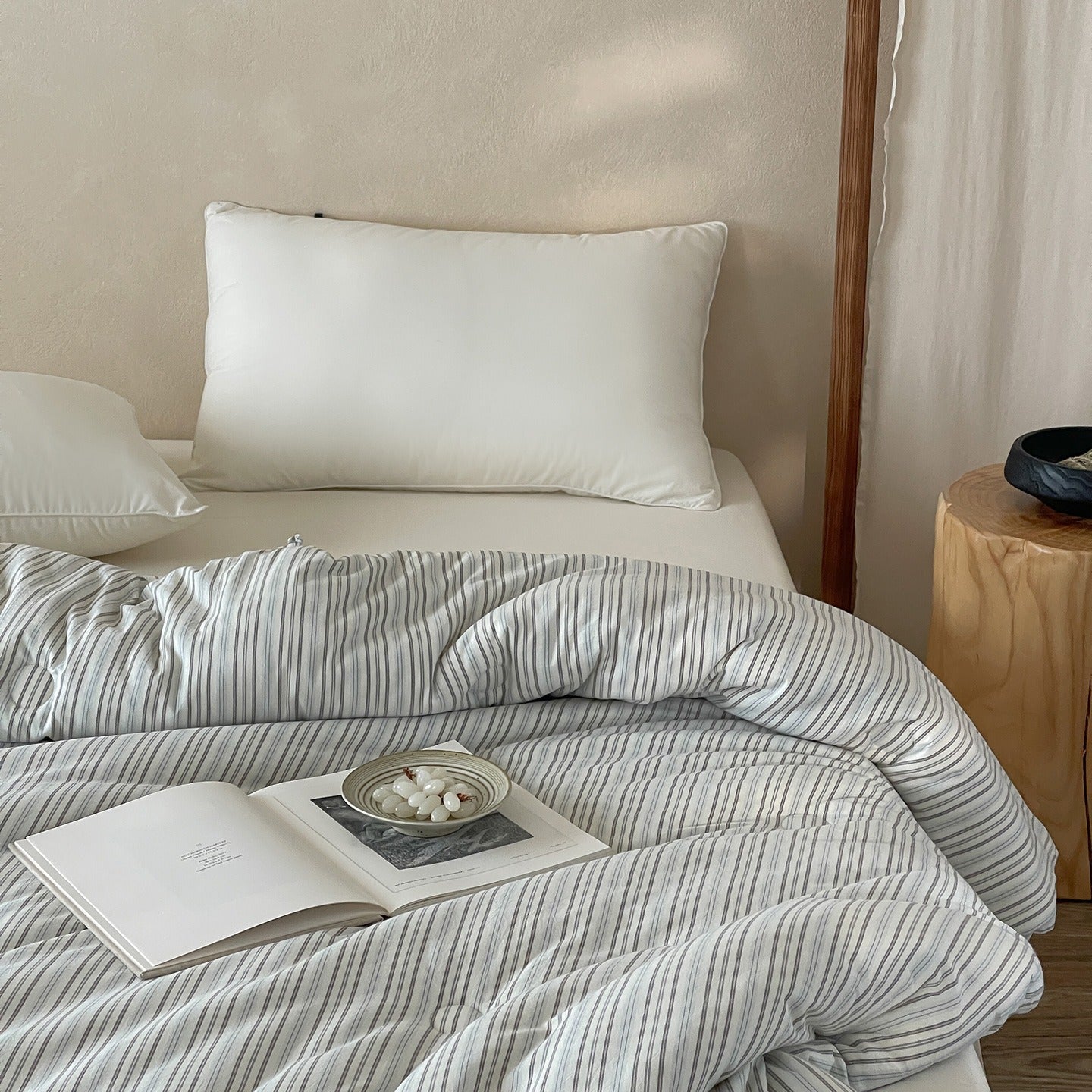 Coastal Stripe Summer Quilted Blanket