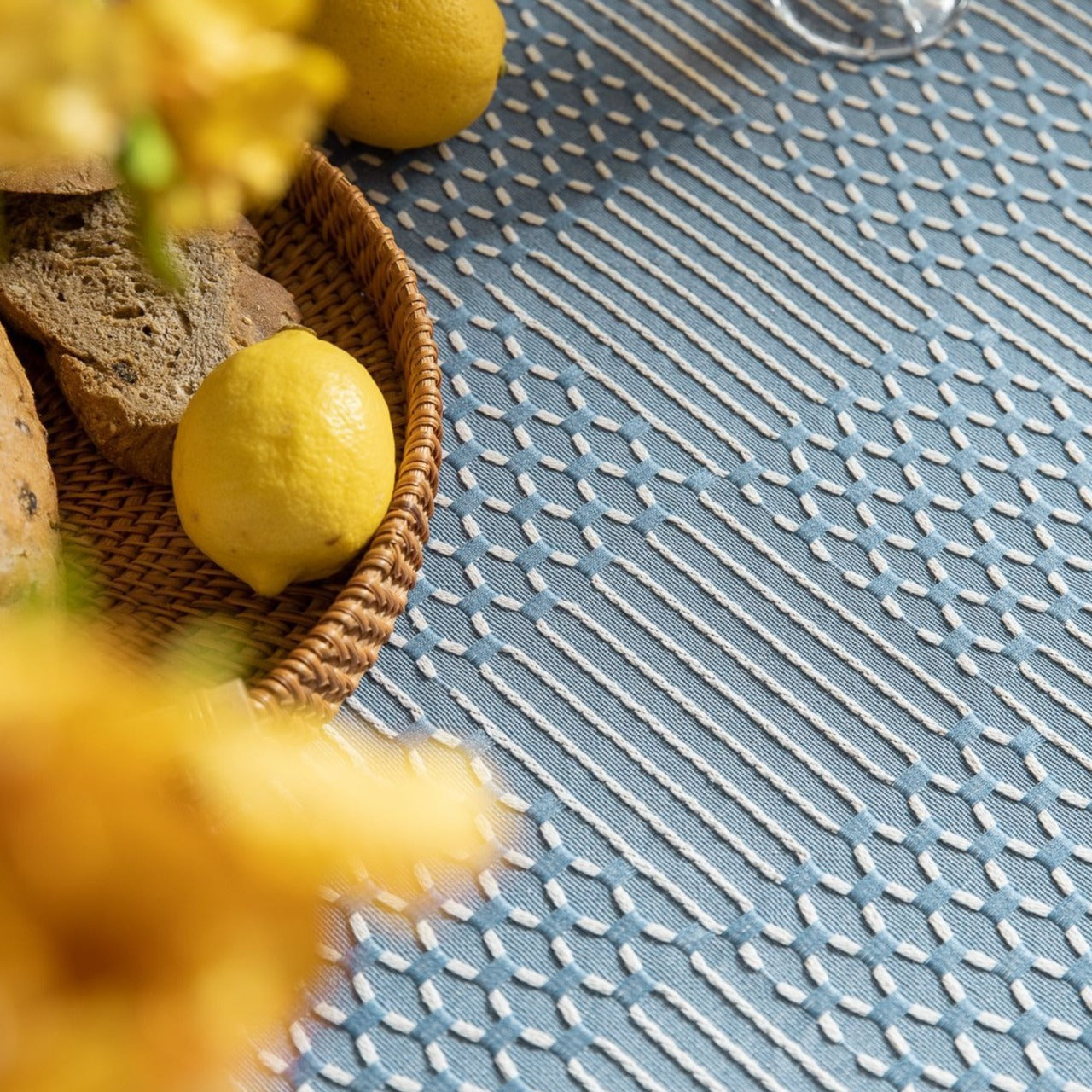 Vintage Geo Weave Tablecloth