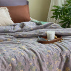 French Vintage Floral Summer Quilted Blanket