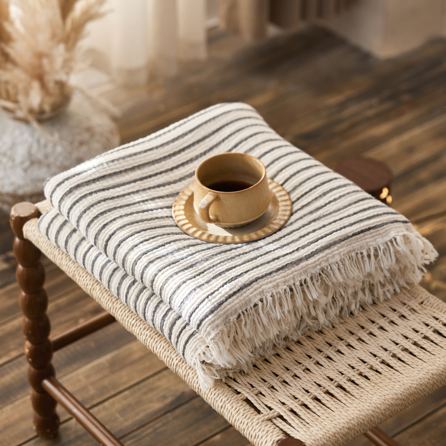 Woven Stripe Throw Blanket