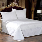 Pero White Feather Jacquard Egyptian Cotton Bedding Set