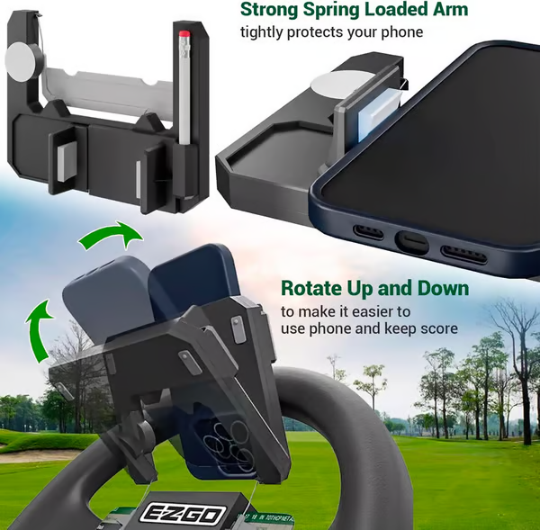 🌟⛳ Golf cart steering wheel phone holder