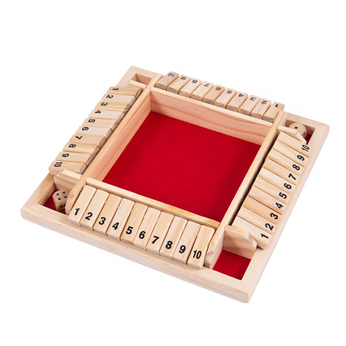 🎅2025 Christmas Hot Sale - SHUT THE BOX-WOODEN DICE BOARD GAME