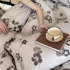 Zen Mind Ink Floral Bedding Set