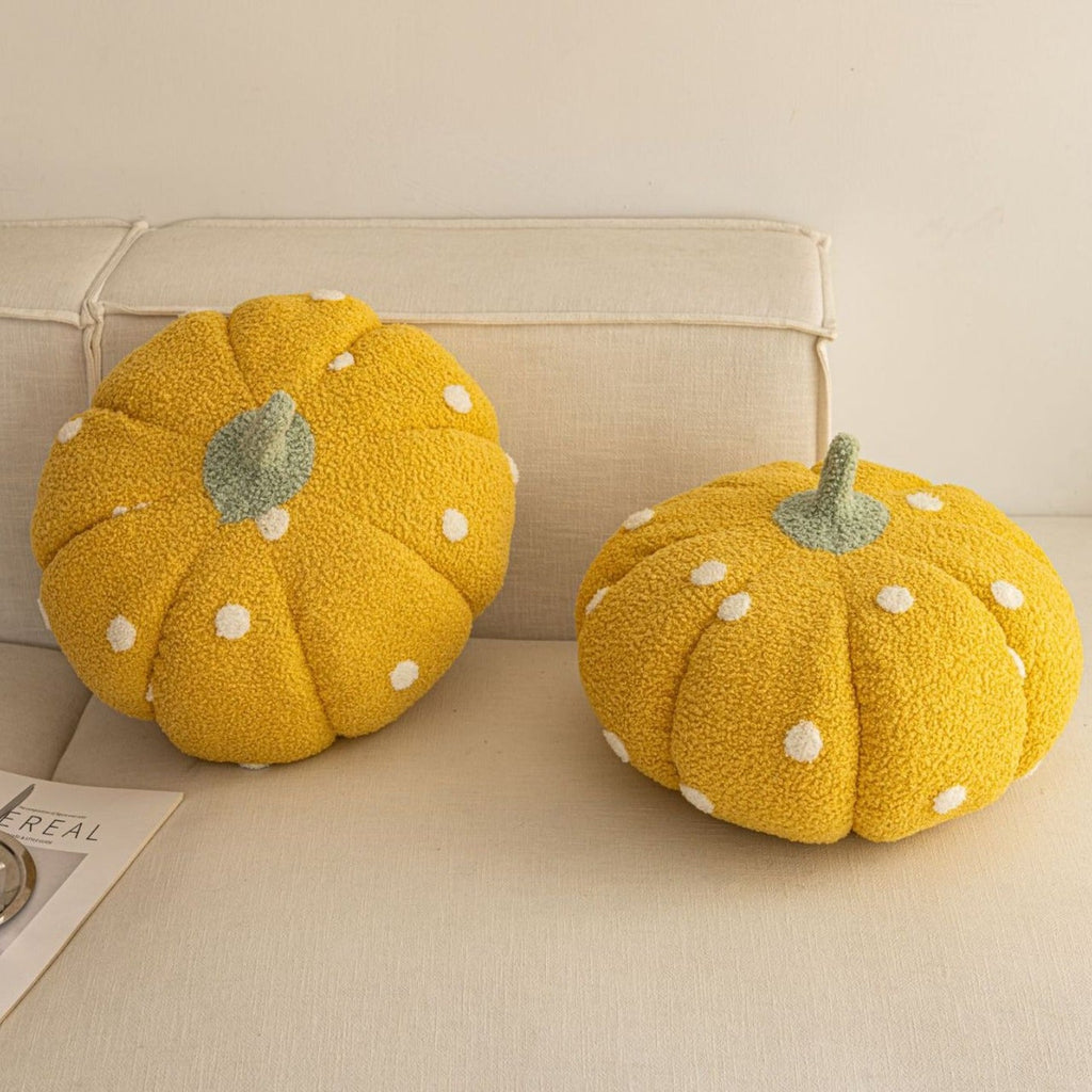 Cottage Pumpkin Dot Pillow