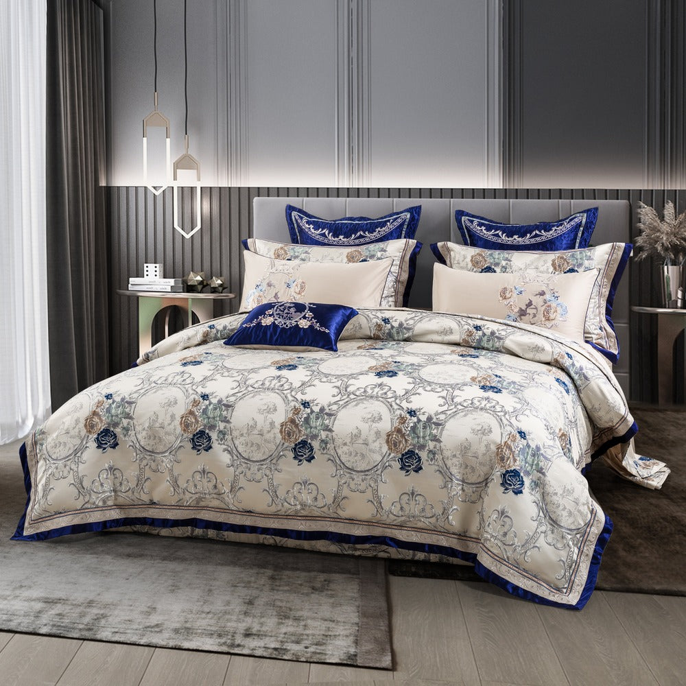 Gazaneya Oriental Jacquard Embroidered Luxury Bedding Set