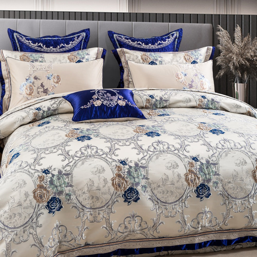 Gazaneya Oriental Jacquard Embroidered Luxury Bedding Set